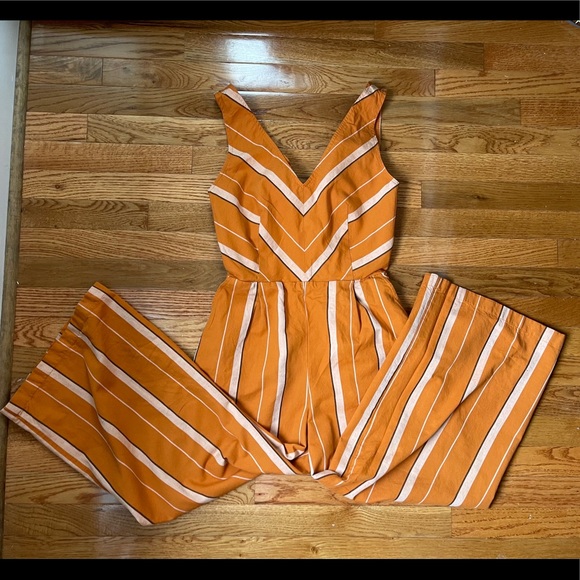 Orange & White Striped Blake Jumpsuit - Picture 2 of 8
